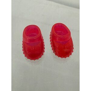 Vintage Mattel Barbie Kelly Doll Red Jelly Shoes Bow Sandals Replacement